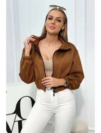 Semišová mikina na zips Ťava