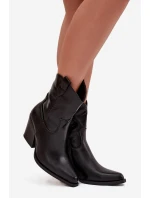 Dámské Kožené Kovářky Na Podpatku Černé Sorelia