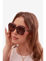 Dámské sluneční brýle se Swarovski krystaly Hnědé