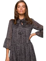 Dámske šaty S237 mode 1 Black and white - Stylove