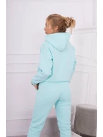 Teplá súprava s mikinou viazanou na spodnú časť mäty