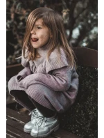 Dziecięce Trapery Botki z Suwakiem Srebrne Dexter