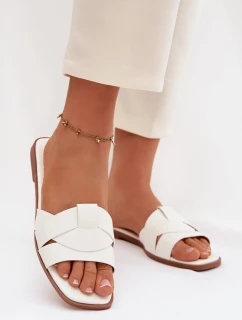 Dámské ploché pantofle s bílými pásky Marissae