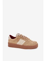 Dámske semišové tenisky SS2D4022 beige - Just Dare Dámske semišové tenisky SS2D4022 beige - Just Dare