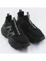 Čierne dámske textilné tenisky sneakers (RA16)