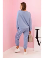 Súprava tepláky + nohavice maslová tkanina svetlý denim Súprava tepláky + nohavice maslová tkanina svetlý denim