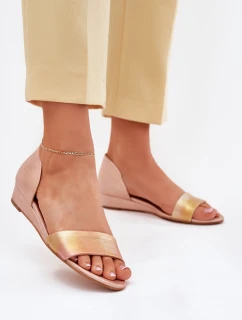 Skórzane Sandały Maciejka 01971-72 Różowe Złoto