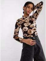 Blúzka DHJ BZ 6291.56P čierna a béžová