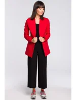 B102 Bavlnené otvorené sako - červené