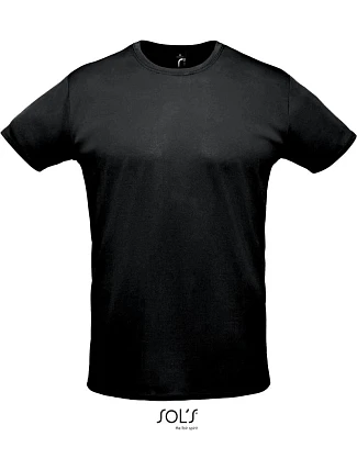 SOL'S Sprint Unisex športové tričko z piké 25.2995 čierne