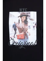 Blúzka s potlačou Originálna čierna