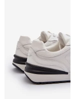 Sneakersy Męskie Skórzane BIG STAR NN174288 Białe