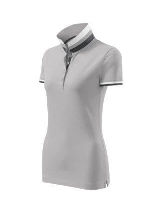 Polokošeľa Collar Up strieborná šedá