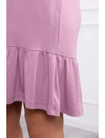 Tenké šaty bez ramienok tmavoružové