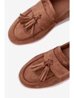 Dámské mokasíny ploché s třásněmi hnědé Marilisse