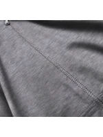 Dámska tenká mikina bez zapínania tmavosivá (W08-5)