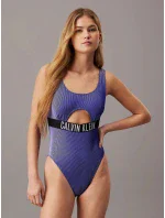 Dámske jednodielne plavky KW0KW02640 C86 modrá - Calvin Klein