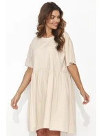 Denné šaty NU470 béžové - Numinou Denné šaty NU470 béžové - Numinou