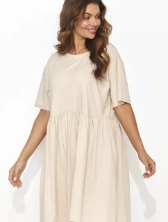 Denné šaty NU470 béžové - Numinou