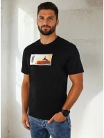 Pánske tričko s potlačou čierne FashionStreet RX5485 Pánske tričko s potlačou čierne FashionStreet RX5485