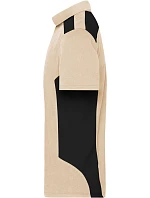 Daiber JN 1826 Pánske pracovné polo z piké „Strong“ 02.1826 stone/black