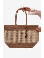 Velká Béžová Nákupní Taška z Pleteniny Lucette