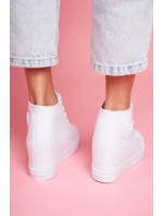 Dámské tenisky na klínku Big Star - bílé