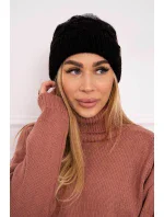 Fleecová čiapka Alice K248 čierna+sivá