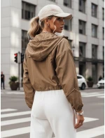 Dámska prechodná bunda s kapucňou ISCAR béžová FashionStreet TY4208