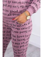 Tmavo ružová sada s potlačou