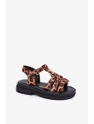 Dziewczęce Sandałki Z Ozdobnym Detalem Panterka Serina