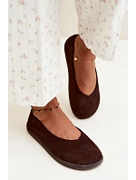 Dámske balerínky typu barefoot v čokoládovej farbe Hollin Dámske balerínky typu barefoot v čokoládovej farbe Hollin