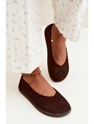 Dámske balerínky typu barefoot v čokoládovej farbe Hollin Dámske balerínky typu barefoot v čokoládovej farbe Hollin