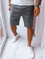 Pánske tmavosivé teplákové šortky FashionStreet SX2229 Pánske tmavosivé teplákové šortky FashionStreet SX2229