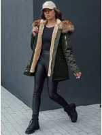 Dámska zimná bunda s kapucňou AVENA II zelená FashionStreet TY4512