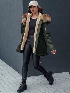 Dámska zimná bunda s kapucňou AVENA II zelená FashionStreet TY4512