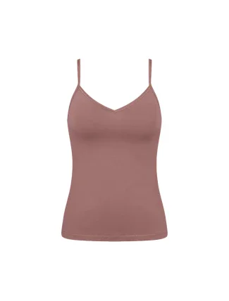 Dámske bavlnené tričko GO Daily Spaghetti Top - BROWN - hnedá 1141 - SLOGGI