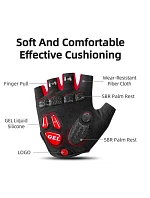 Cyklistické rukavice Rockbros S169BR L s gélovými vankúšikmi - čierno-červené Cyklistické rukavice Rockbros S169BR L s gélovými vankúšikmi - čierno-červené