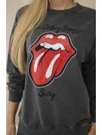 Bavlnené tepláky s potlačou + nohavice Graphite Bavlnené tepláky s potlačou + nohavice Graphite