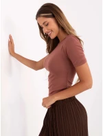 Dámske hnedé tričko na jedno rameno (190101) Dámske hnedé tričko na jedno rameno (190101)