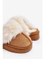 Kapcie Dziecięce Z Futerkiem Camel Birasta