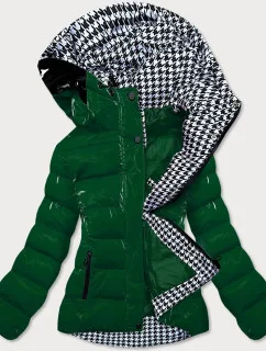 Dámska zelená prešívaná bunda (w807#)