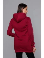 Dámska klokanie mikina vo vínovej bordovej farbe (YS10003-21)