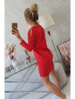Šaty s potlačou koša červené