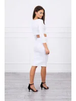 Súprava blúzky a sukne v bielej farbe