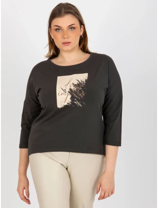 Dámska blúzka RV BZ 8484.15P tmavá khaki - FPrice