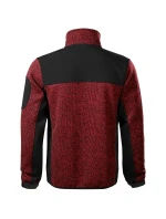 Príležitostná softshellová bunda pánska pletená marlboro červená