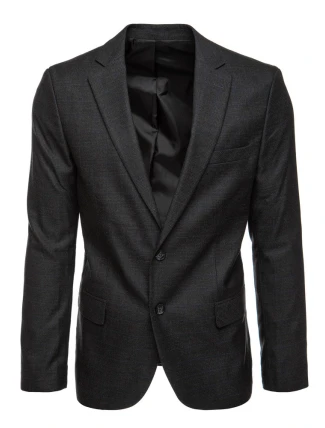 Pánske jednoradové sako čierne FashionStreet MX0626