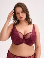 Polomäkká podprsenka Gaia BSM 1313 Jovana Maxi Maroon
