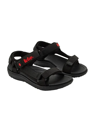 Lee Cooper Dámske sandále na suchý zips na letnú pláž Ľahké čierne dámske sandále Lee Cooper Dámske sandále na suchý zips na letnú pláž Ľahké čierne dámske sandále